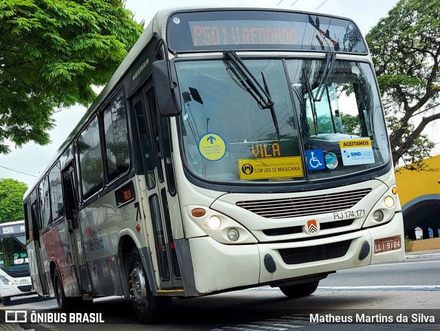 Viação Cidade do Aço RJ 174.171 na cidade de Volta Redonda, Rio de Janeiro, Brasil, por Matheus Martins da Silva. ID da foto: 9311611.