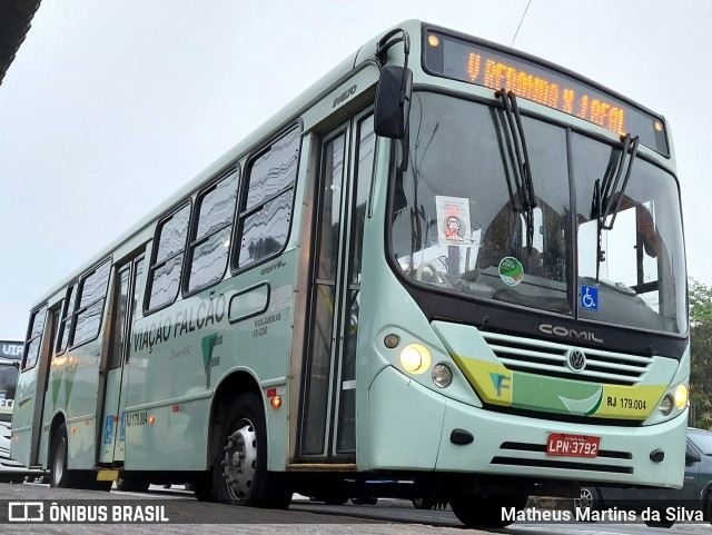 Viação Falcão RJ 179.004 na cidade de Volta Redonda, Rio de Janeiro, Brasil, por Matheus Martins da Silva. ID da foto: 9311638.