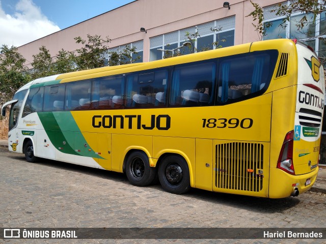 Empresa Gontijo de Transportes 18390 na cidade de Belo Horizonte, Minas Gerais, Brasil, por Hariel Bernades. ID da foto: 9308016.