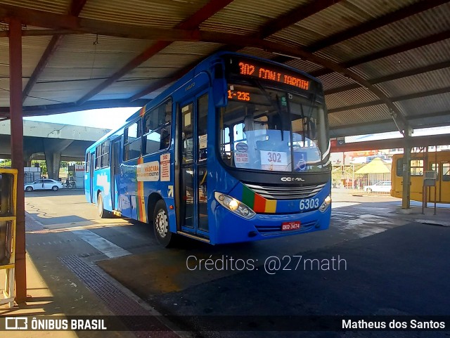 Viação Atalaia Transportes 6303 na cidade de Aracaju, Sergipe, Brasil, por Matheus dos Santos. ID da foto: 9307890.