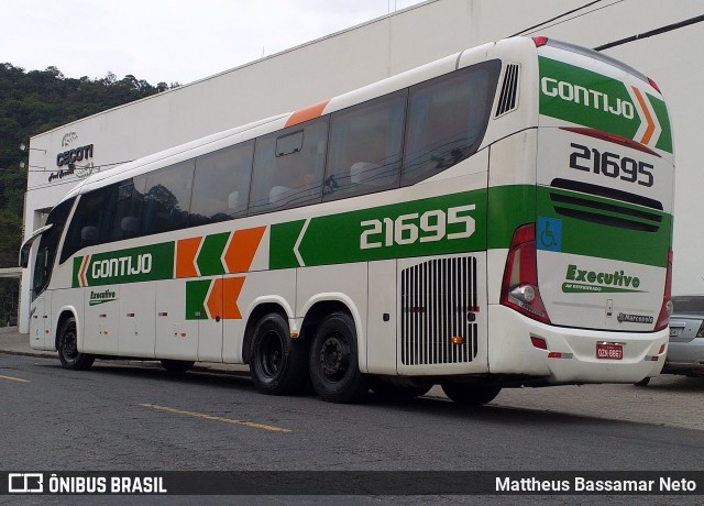 Empresa Gontijo de Transportes 21695 na cidade de Juiz de Fora, Minas Gerais, Brasil, por Mattheus Bassamar Neto. ID da foto: 9311882.