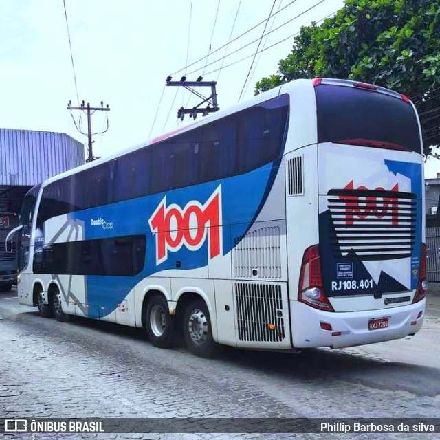 Auto Viação 1001 RJ 108.401 na cidade de Rio de Janeiro, Rio de Janeiro, Brasil, por Phillip Barbosa da silva. ID da foto: 9312121.