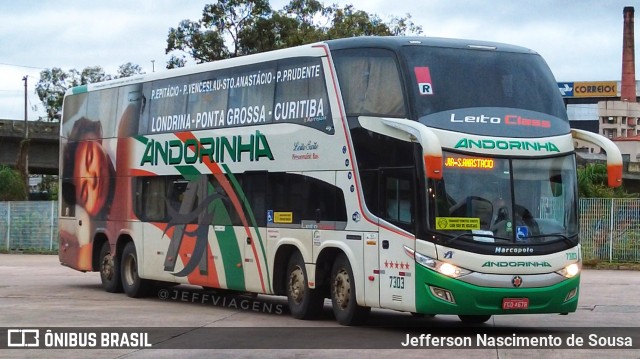 Empresa de Transportes Andorinha 7303 na cidade de Curitiba, Paraná, Brasil, por Jefferson Nascimento de Sousa. ID da foto: 9315572.