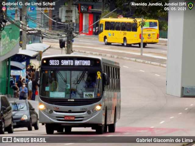 Rápido Campinas 11086 na cidade de Jundiaí, São Paulo, Brasil, por Gabriel Giacomin de Lima. Número da foto: #9317469.