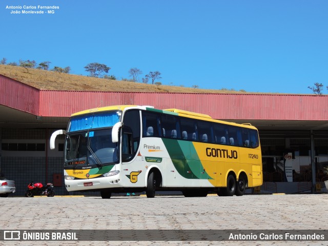 Empresa Gontijo de Transportes 17240 na cidade de João Monlevade, Minas Gerais, Brasil, por Antonio Carlos Fernandes. Número da foto: #9316754.