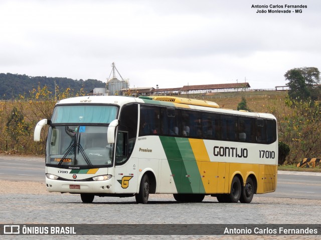 Empresa Gontijo de Transportes 17010 na cidade de João Monlevade, Minas Gerais, Brasil, por Antonio Carlos Fernandes. ID da foto: 9316732.