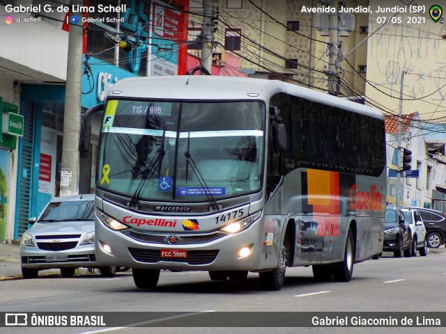 Transportes Capellini 14175 na cidade de Jundiaí, São Paulo, Brasil, por Gabriel Giacomin de Lima. Número da foto: #9317486.