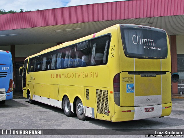 Viação Itapemirim 9525 na cidade de Juiz de Fora, Minas Gerais, Brasil, por Luiz Krolman. ID da foto: 9319312.