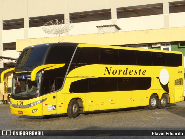 Viação Nordeste 2105 na cidade de Fortaleza, Ceará, Brasil, por Flávio Eduardo. Número da foto: #9319719.