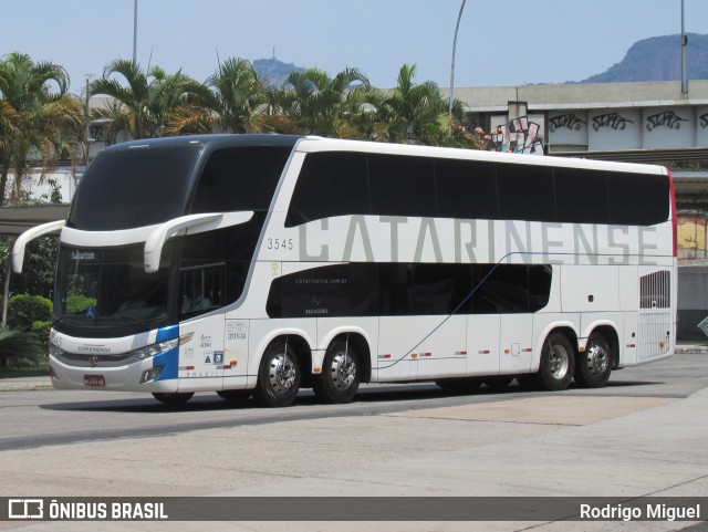 Auto Viação Catarinense 3545 na cidade de Rio de Janeiro, Rio de Janeiro, Brasil, por Rodrigo Miguel. ID da foto: 9320932.