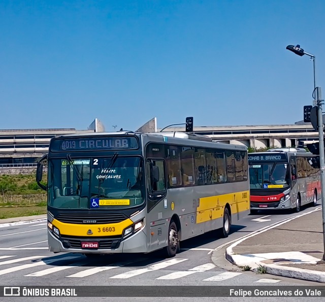 Transunião Transportes 3 6603 na cidade de São Paulo, São Paulo, Brasil, por Felipe Goncalves do Vale. ID da foto: 9319228.