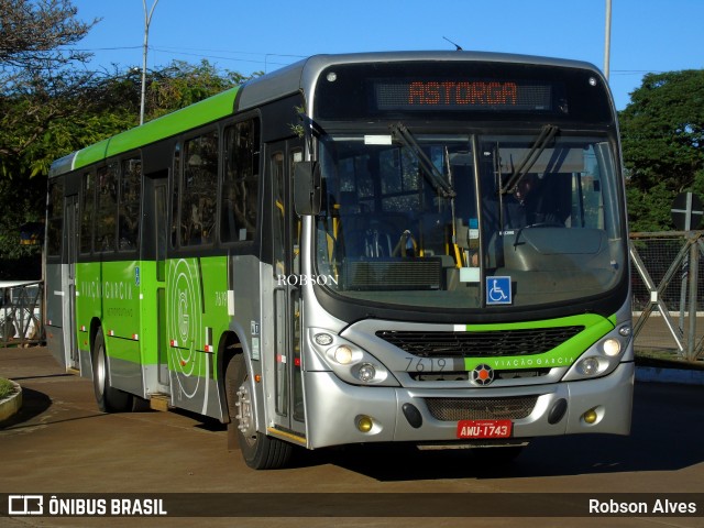 Viação Garcia 7619 na cidade de Maringá, Paraná, Brasil, por Robson Alves. ID da foto: 9319994.