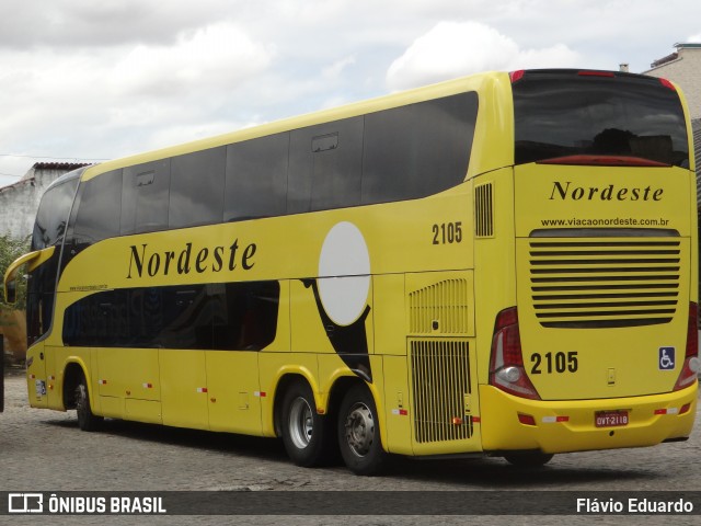 Viação Nordeste 2105 na cidade de Fortaleza, Ceará, Brasil, por Flávio Eduardo. Número da foto: #9319323.