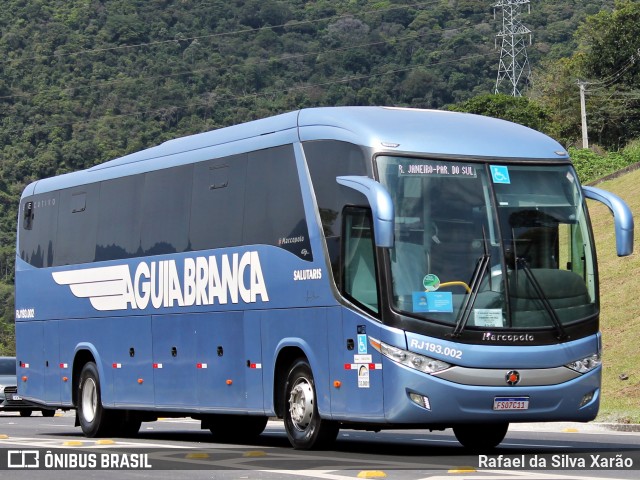 Viação Águia Branca RJ 193.002 na cidade de Petrópolis, Rio de Janeiro, Brasil, por Rafael da Silva Xarão. ID da foto: 9320869.