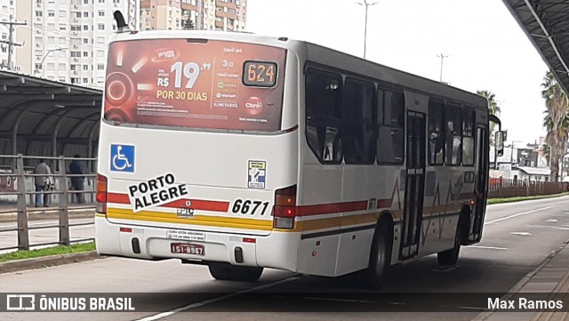 SOPAL - Sociedade de Ônibus Porto-Alegrense Ltda. 6671 na cidade de Porto Alegre, Rio Grande do Sul, Brasil, por Max Ramos. Número da foto: #9319171.