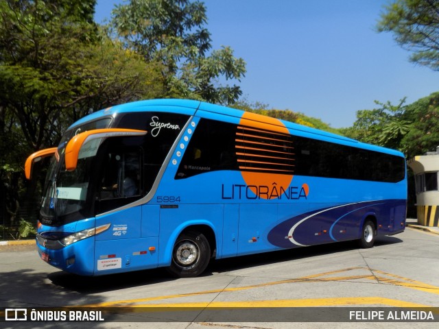 Litorânea Transportes Coletivos 5984 na cidade de São Paulo, São Paulo, Brasil, por FELIPE ALMEIDA. Número da foto: #9319568.