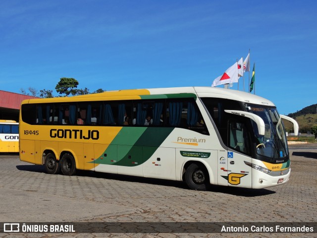 Empresa Gontijo de Transportes 18445 na cidade de João Monlevade, Minas Gerais, Brasil, por Antonio Carlos Fernandes. ID da foto: 9318956.