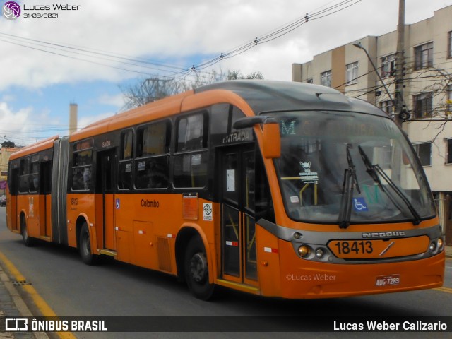 Viação Santo Ângelo 18413 na cidade de Curitiba, Paraná, Brasil, por Lucas Weber Calizario. ID da foto: 9233704.