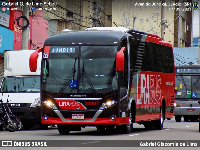 Lirabus 20007 na cidade de Jundiaí, São Paulo, Brasil, por Gabriel Giacomin de Lima. ID da foto: 9323031.