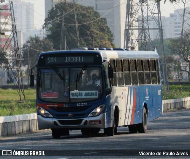 Viação Jacareí 10.077 na cidade de São José dos Campos, São Paulo, Brasil, por Vicente de Paulo Alves. ID da foto: 9321584.