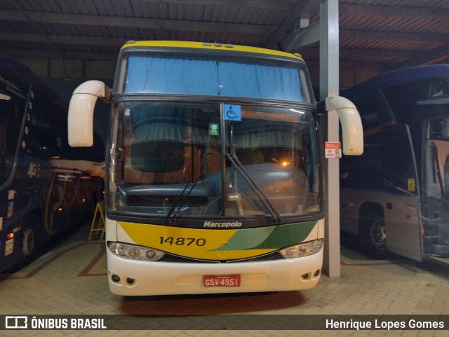 Empresa Gontijo de Transportes 14870 na cidade de Roseira, São Paulo, Brasil, por Henrique Lopes Gomes. ID da foto: 9323914.