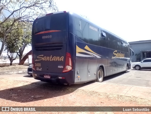 Empresas de Transportes Santana e São Paulo 3400 na cidade de Brasília, Distrito Federal, Brasil, por Luan Sebastião. ID da foto: 9322132.