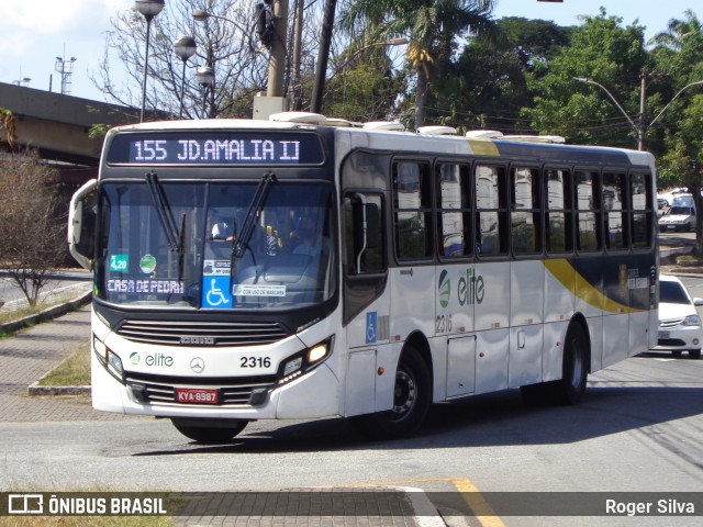 Viação Elite 2316 na cidade de Volta Redonda, Rio de Janeiro, Brasil, por Roger Silva. Número da foto: #9236445.