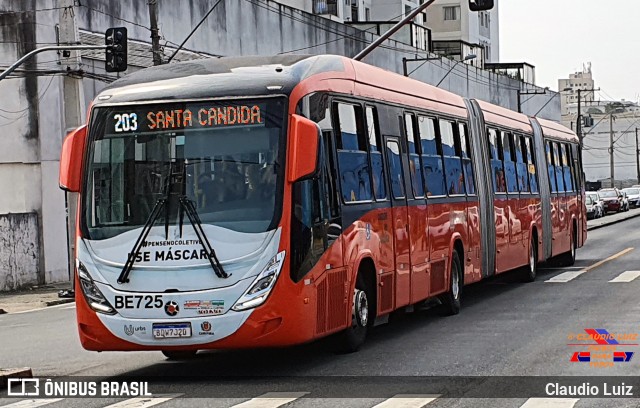 Transporte Coletivo Glória BE725 na cidade de Curitiba, Paraná, Brasil, por Claudio Luiz. Número da foto: #9236978.