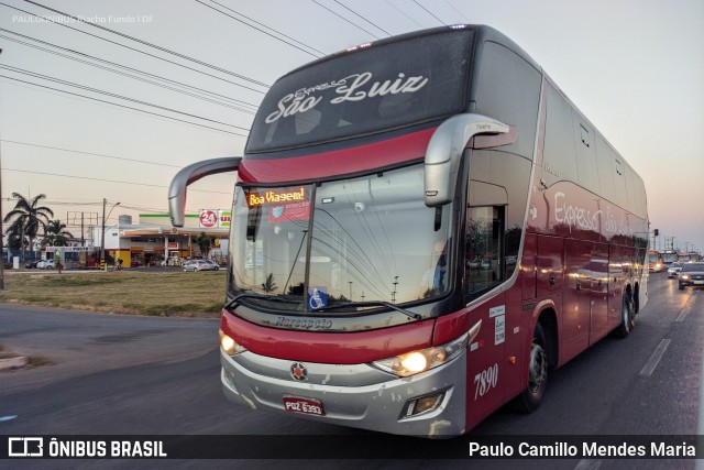 Expresso São Luiz 7890 na cidade de Riacho Fundo, Distrito Federal, Brasil, por Paulo Camillo Mendes Maria. Número da foto: #9237185.