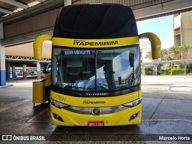 Viação Itapemirim 17031 na cidade de Rio de Janeiro, Rio de Janeiro, Brasil, por Marcelo Horta. Número da foto: #9238637.