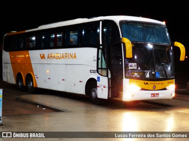 Viação Araguarina 10323 na cidade de Barra do Garças, Mato Grosso, Brasil, por Lucas Ferreira dos Santos Gomes. ID da foto: 9240830.