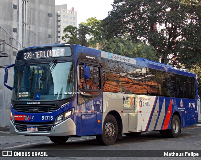 Next Mobilidade - ABC Sistema de Transporte 81.715 na cidade de São Paulo, São Paulo, Brasil, por Matheus Felipe. ID da foto: 9239721.