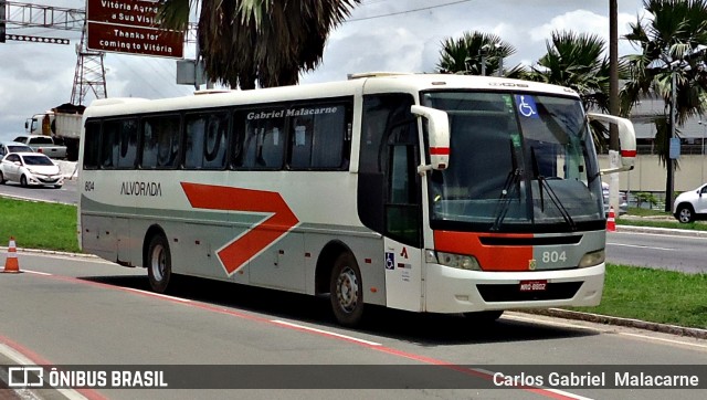 Viação Alvorada 804 na cidade de Vitória, Espírito Santo, Brasil, por Carlos Gabriel  Malacarne. ID da foto: 9237656.