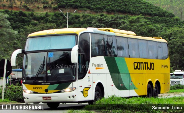 Empresa Gontijo de Transportes 14995 na cidade de Manhuaçu, Minas Gerais, Brasil, por Saimom  Lima. ID da foto: 9238497.