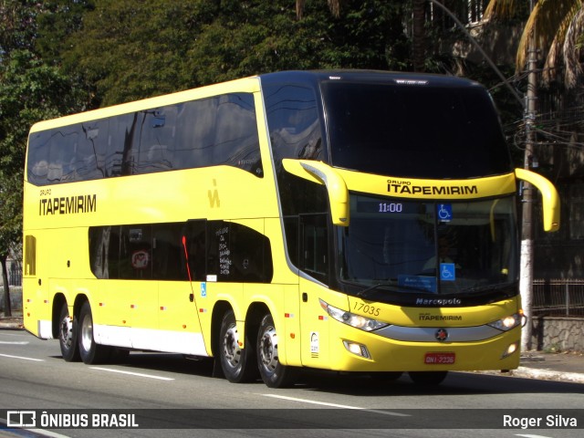 Viação Itapemirim 17035 na cidade de Volta Redonda, Rio de Janeiro, Brasil, por Roger Silva. Número da foto: #9239717.