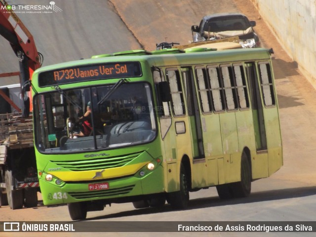 Transcol Transportes Coletivos 04434 na cidade de Teresina, Piauí, Brasil, por Francisco de Assis Rodrigues da Silva. Número da foto: #9237629.