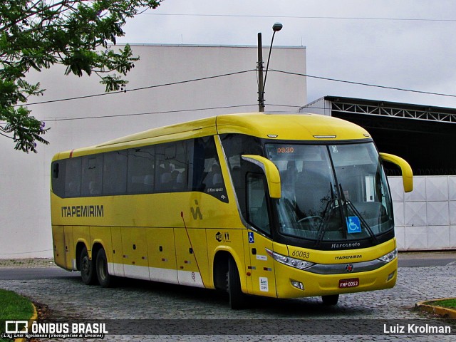 Viação Itapemirim 60083 na cidade de Juiz de Fora, Minas Gerais, Brasil, por Luiz Krolman. ID da foto: 9242636.