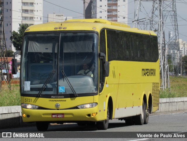 Viação Itapemirim 5731 na cidade de São José dos Campos, São Paulo, Brasil, por Vicente de Paulo Alves. ID da foto: 9241672.