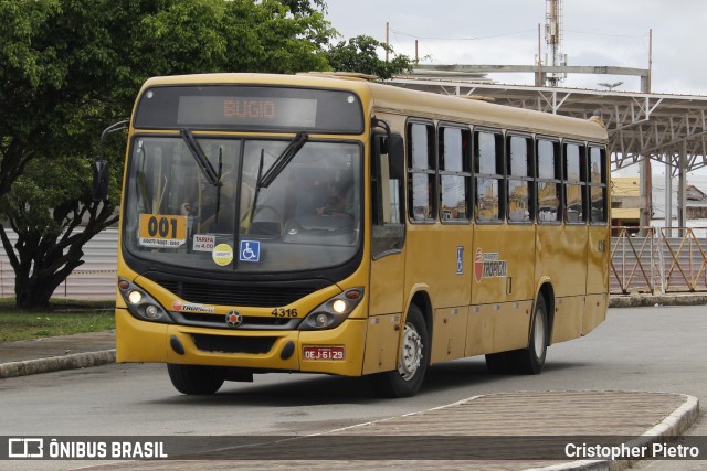 Transporte Tropical 4316 na cidade de Aracaju, Sergipe, Brasil, por Cristopher Pietro. Número da foto: #9241569.