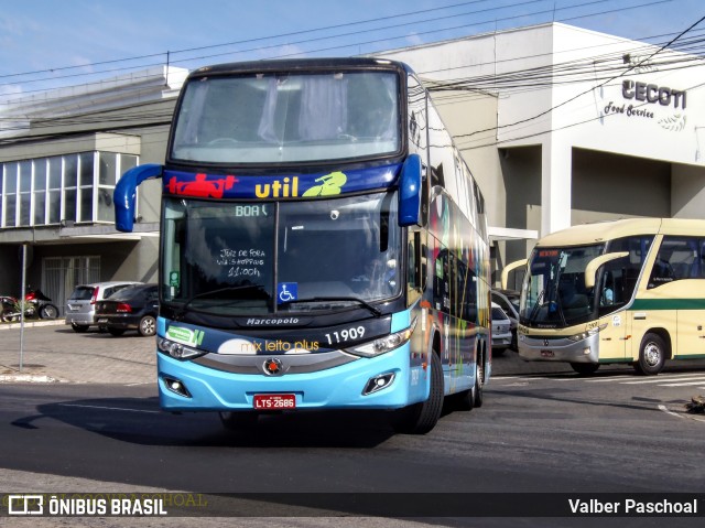 UTIL - União Transporte Interestadual de Luxo 11909 na cidade de Juiz de Fora, Minas Gerais, Brasil, por Valber Paschoal. Número da foto: #9245008.