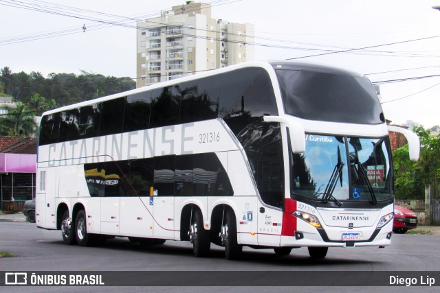 Auto Viação Catarinense 321316 na cidade de Joinville, Santa Catarina, Brasil, por Diego Lip. ID da foto: 9242381.