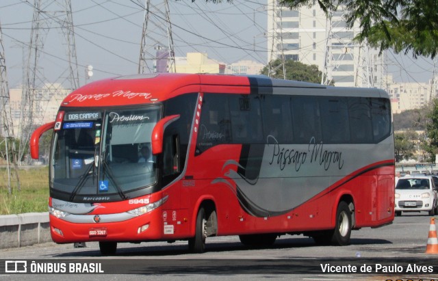Empresa de Ônibus Pássaro Marron 5945 na cidade de São José dos Campos, São Paulo, Brasil, por Vicente de Paulo Alves. Número da foto: #9243883.