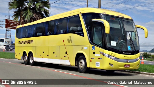 Viação Itapemirim 60069 na cidade de Vitória, Espírito Santo, Brasil, por Carlos Gabriel  Malacarne. Número da foto: #9242863.