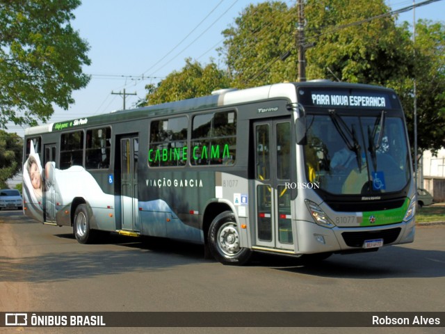 Viação Garcia 81077 na cidade de Paranavaí, Paraná, Brasil, por Robson Alves. ID da foto: 9242468.