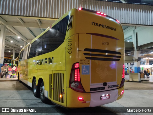 Viação Itapemirim 60011 na cidade de Rio de Janeiro, Rio de Janeiro, Brasil, por Marcelo Horta. Número da foto: #9243181.