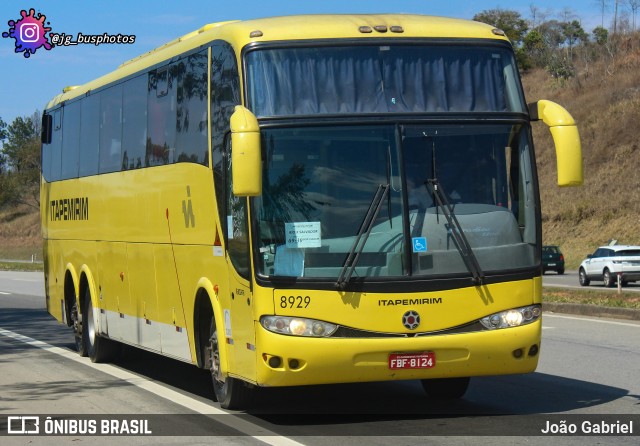 Viação Itapemirim 8929 na cidade de Juiz de Fora, Minas Gerais, Brasil, por João Gabriel. ID da foto: 9243527.