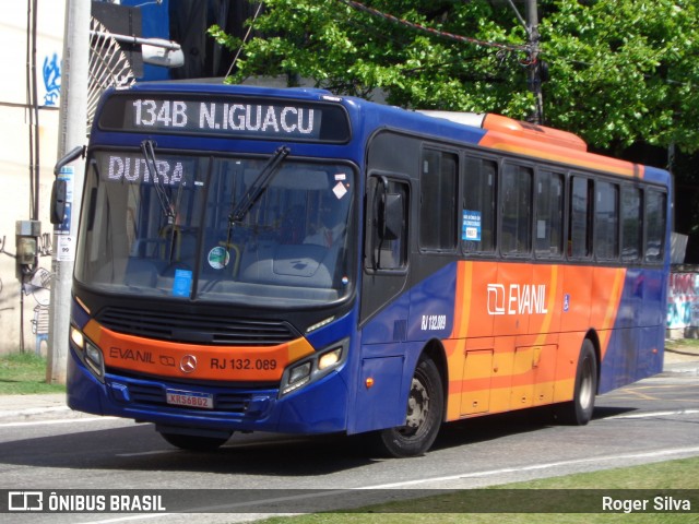 Evanil Transportes e Turismo RJ 132.089 na cidade de Nova Iguaçu, Rio de Janeiro, Brasil, por Roger Silva. ID da foto: 9246540.