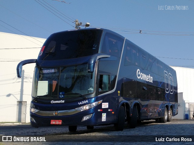 Viação Cometa 14304 na cidade de Juiz de Fora, Minas Gerais, Brasil, por Luiz Carlos Rosa. ID da foto: 9248864.