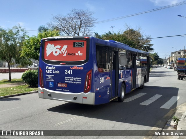 Auto Viação ABC 341 na cidade de Diadema, São Paulo, Brasil, por Welton Xavier. ID da foto: 9245790.