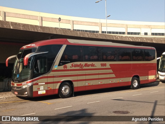 Santa Maria Fretamento e Turismo 100 na cidade de São Paulo, São Paulo, Brasil, por Agnaldo Penides. ID da foto: 9245732.